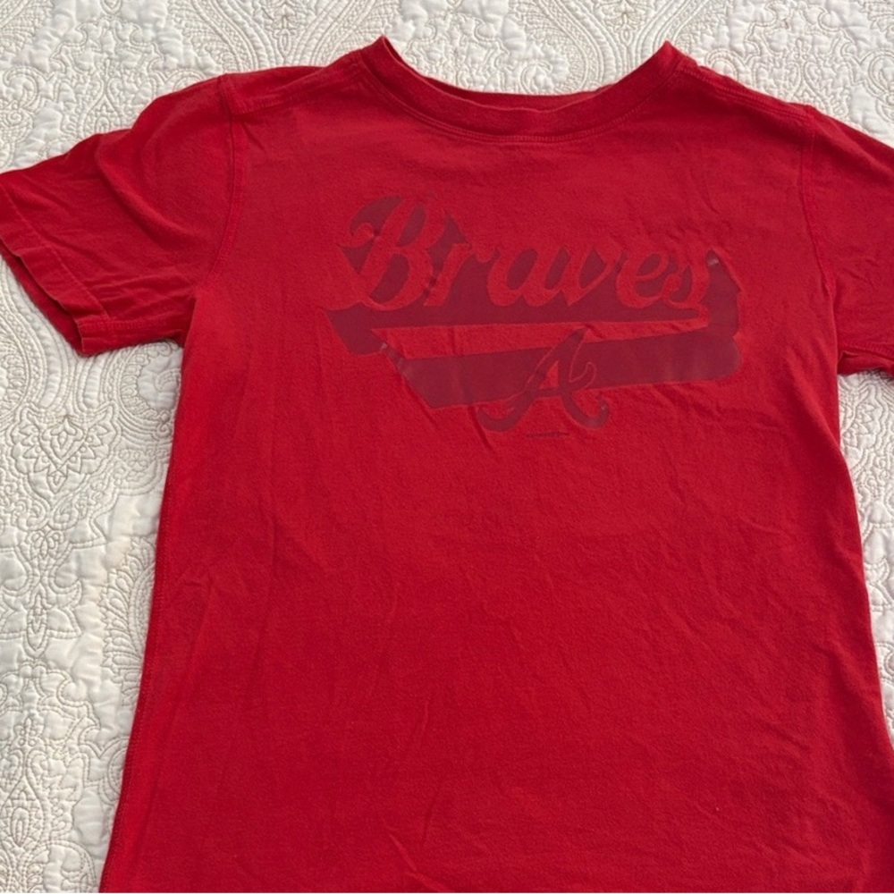New Era Bold Red Braves Tee